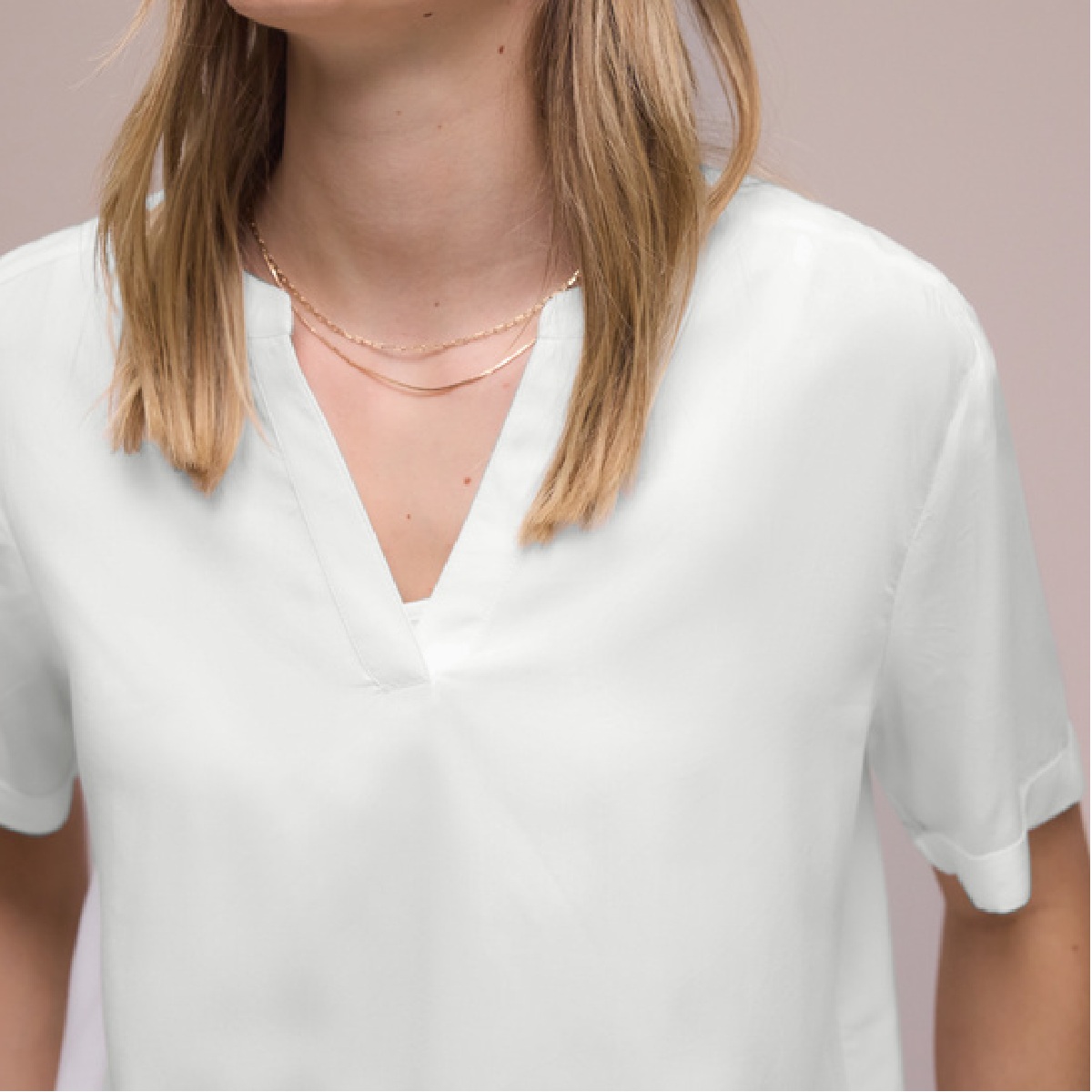 Street One bluse v-neck off-white