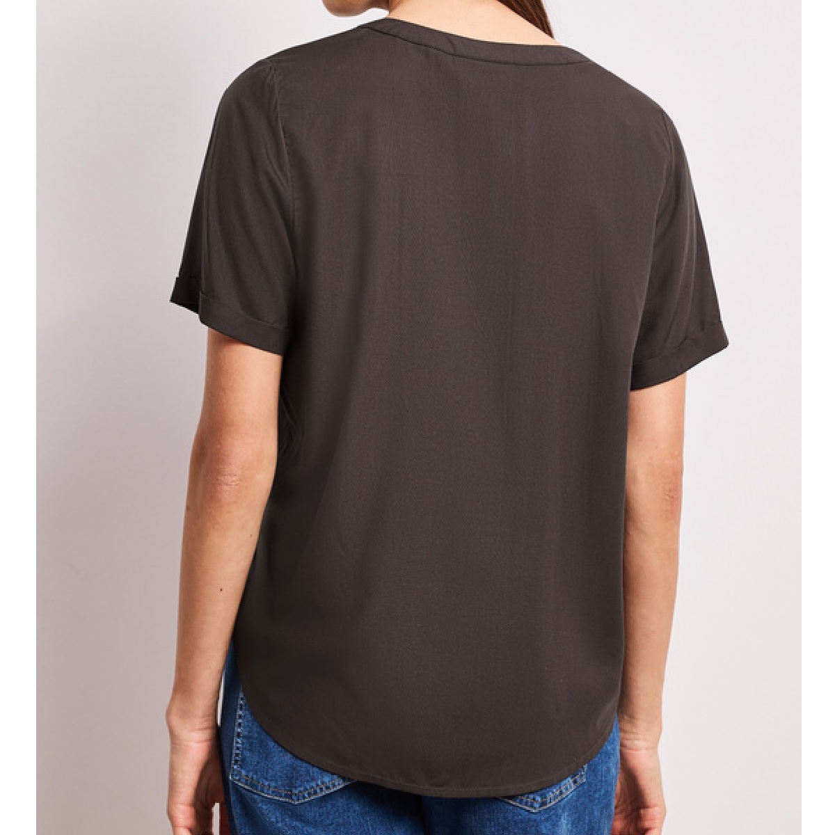 Street One bluse v-neck espresso brown