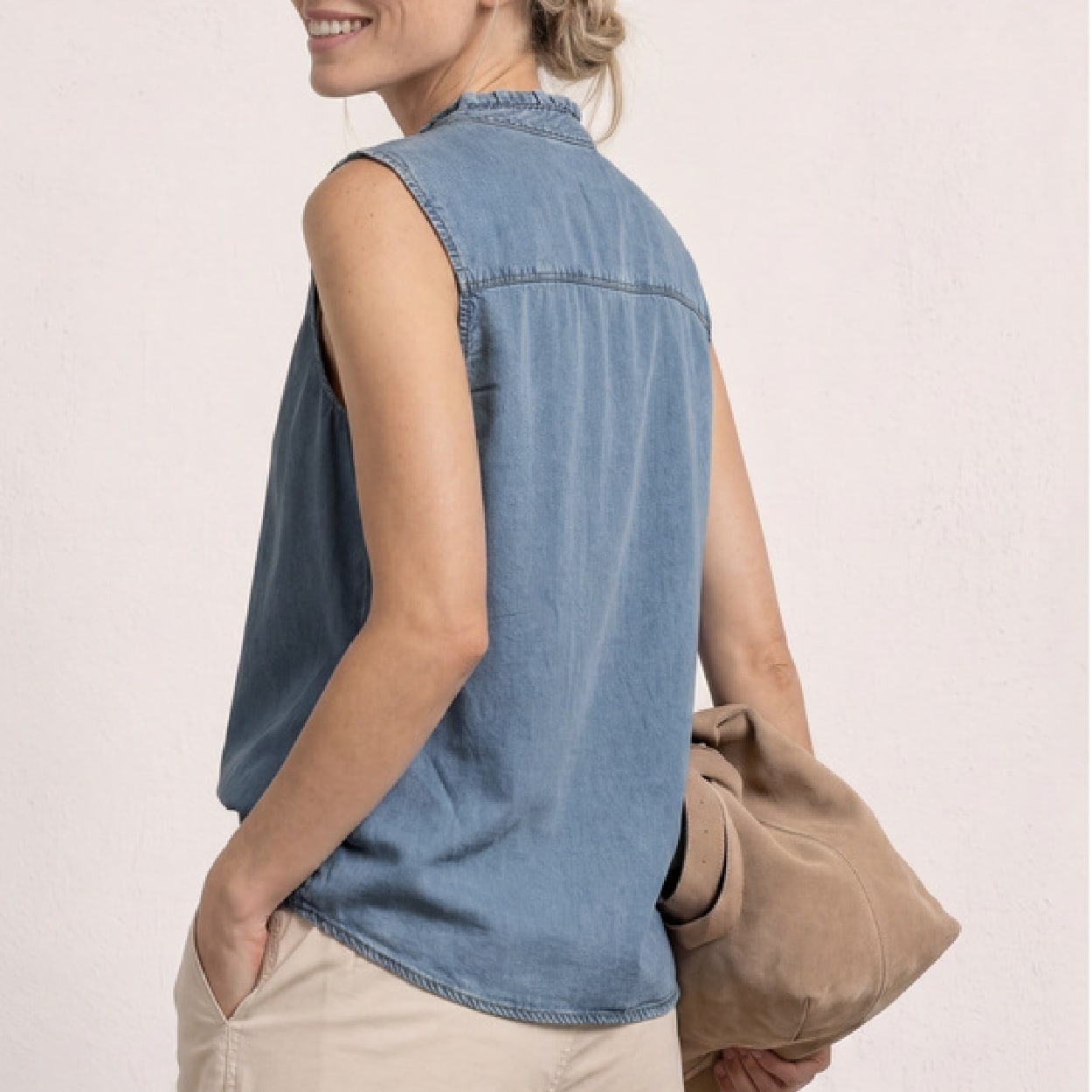 Street One top light blue washed