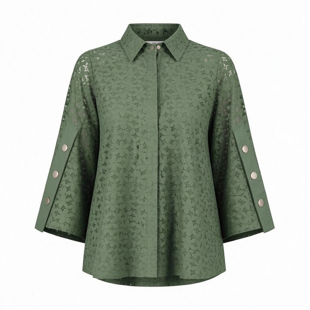 Continue Klara bluse lace army