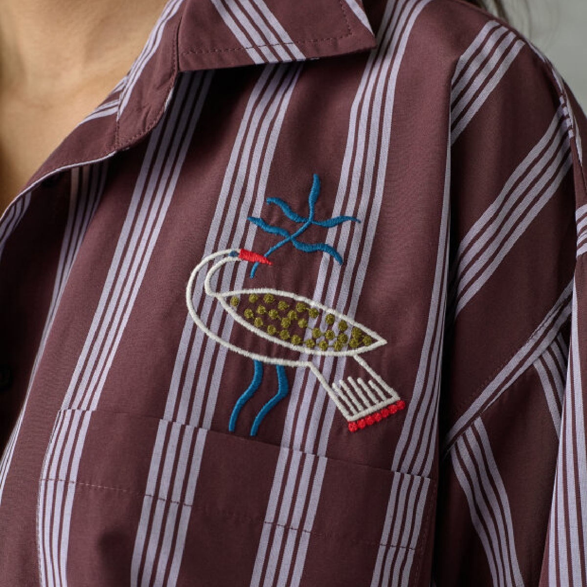 Love&Divine skjorte love1555-1 brown stripes