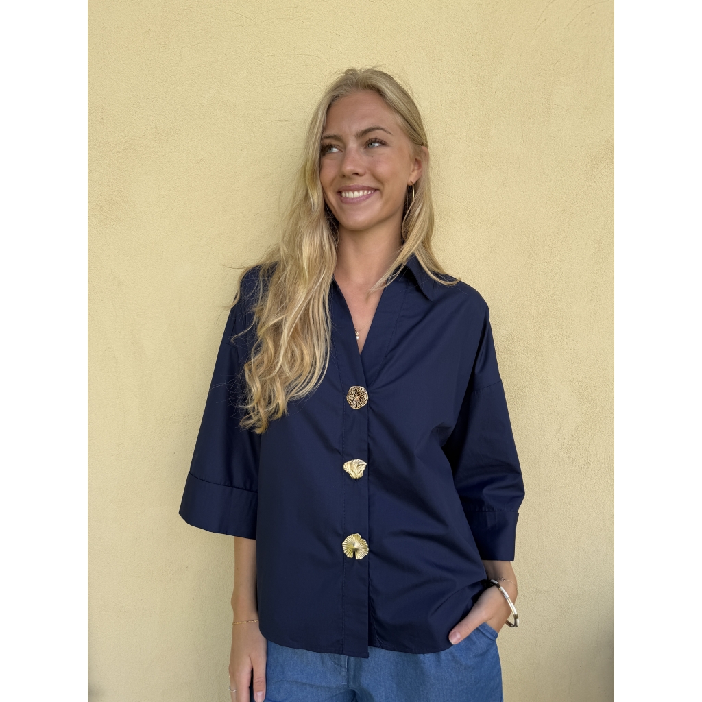 Continue Augusta gold buttons Navy blue