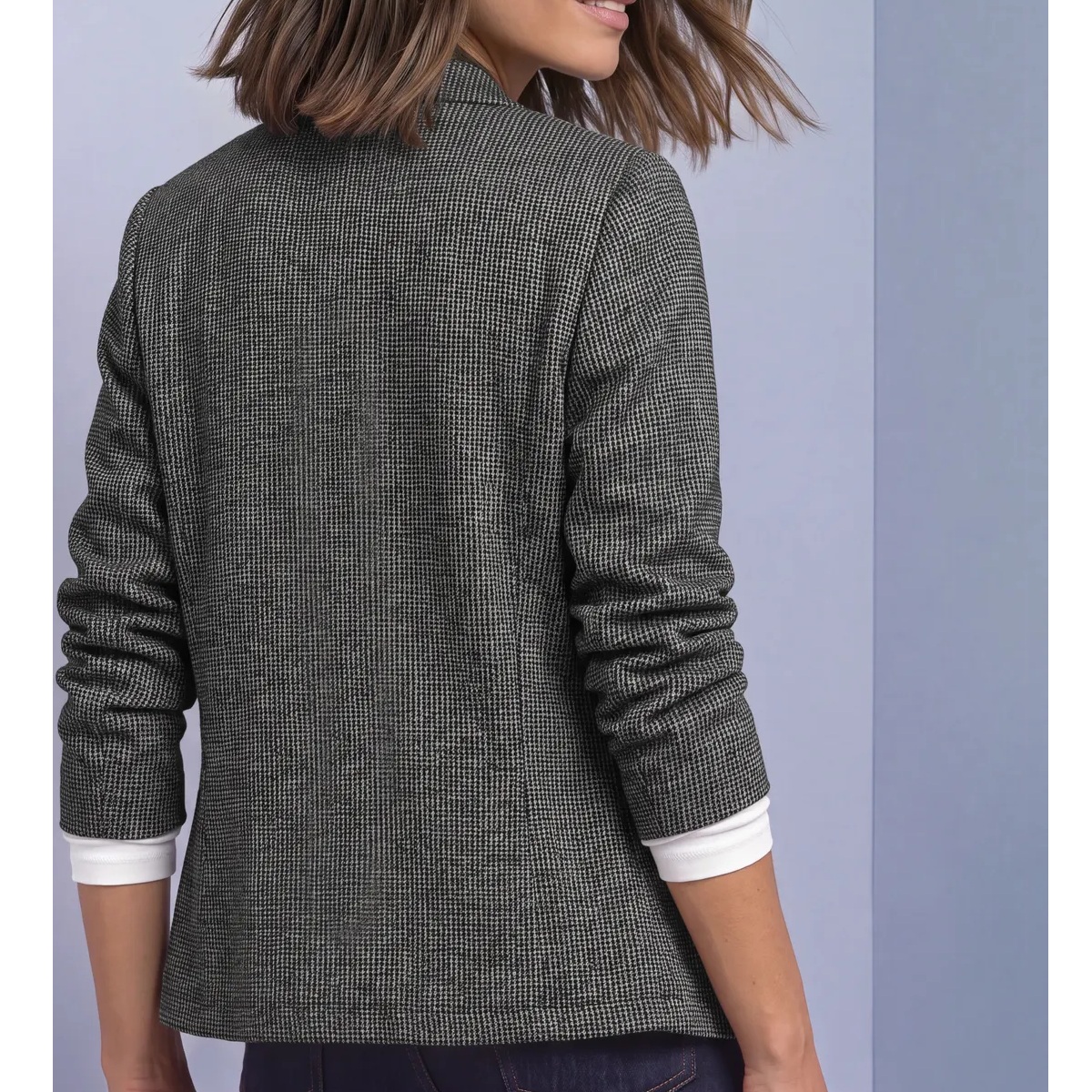 Street One Small Houndstooth Blazer black